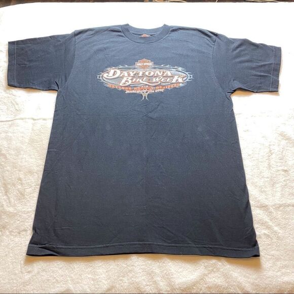 Harley-Davidson Black Graphic Dayton Bike Week 2007 T-Shirt - Picture 1 of 10